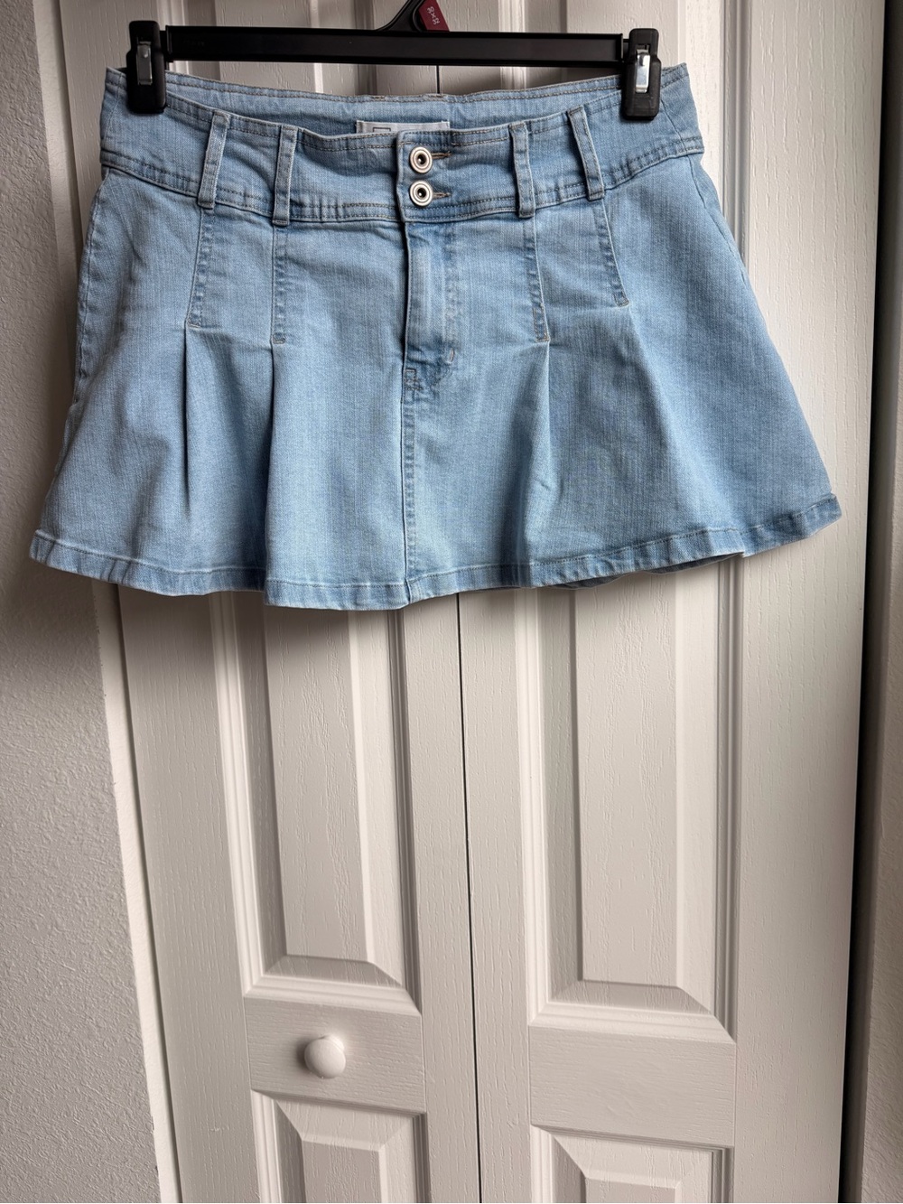 y2k Celebrity Pink Light Blue Denim Circle Skirt